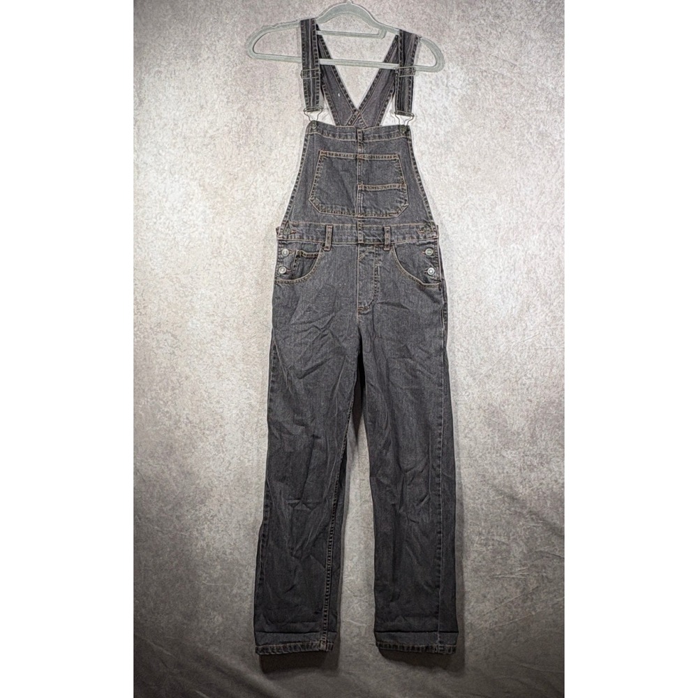 We The Free Overalls Women XS Black Ziggy Denim Overall Straight Leg Cotton